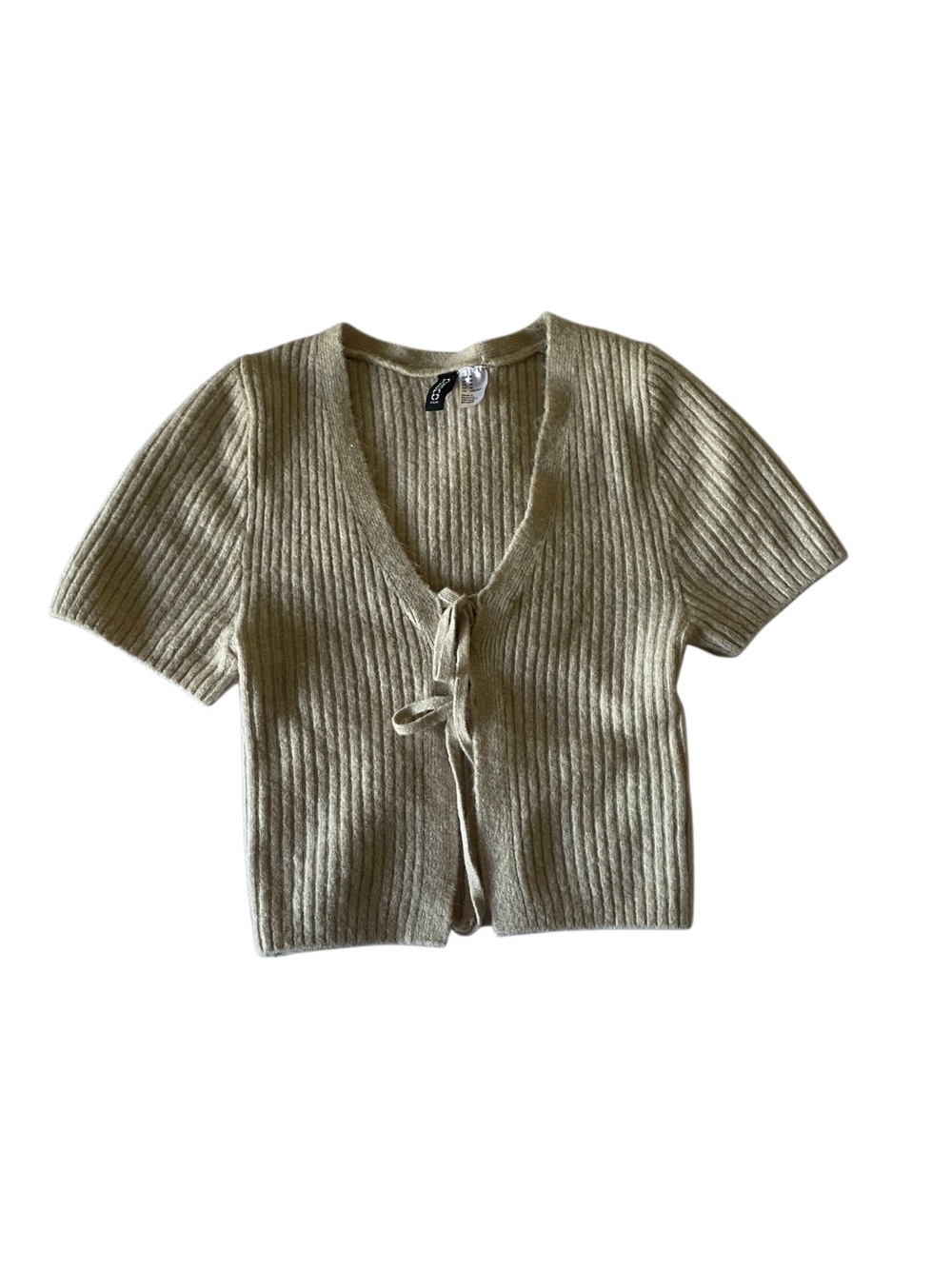 H&M Cream Ribbed Knit Sweater